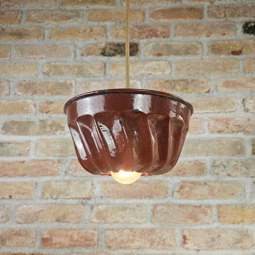 Up-cycled Vintage Brown Bundt Cake Light