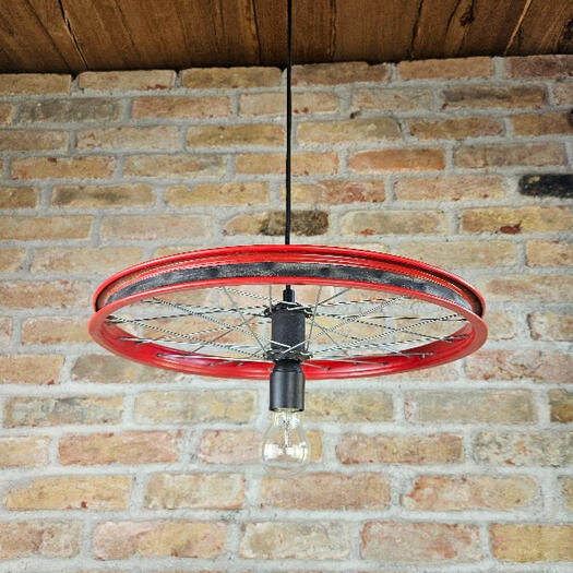 Up-cycled Bicycle Wheel Light